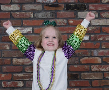 Load image into Gallery viewer, Little Girl’s Party Gras Top