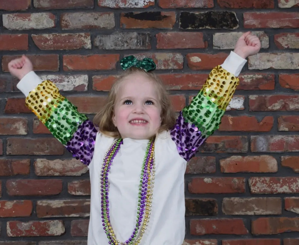 Little Girl’s Party Gras Top