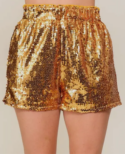 Gold Sequin Shorts