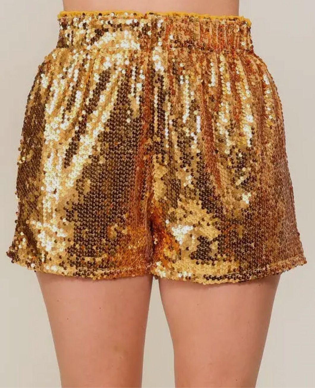 Gold Sequin Shorts