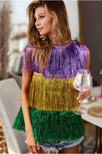 Load image into Gallery viewer, Mardi Gras Tinsel Vest (only)