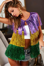 Load image into Gallery viewer, Mardi Gras Tinsel Vest (only)