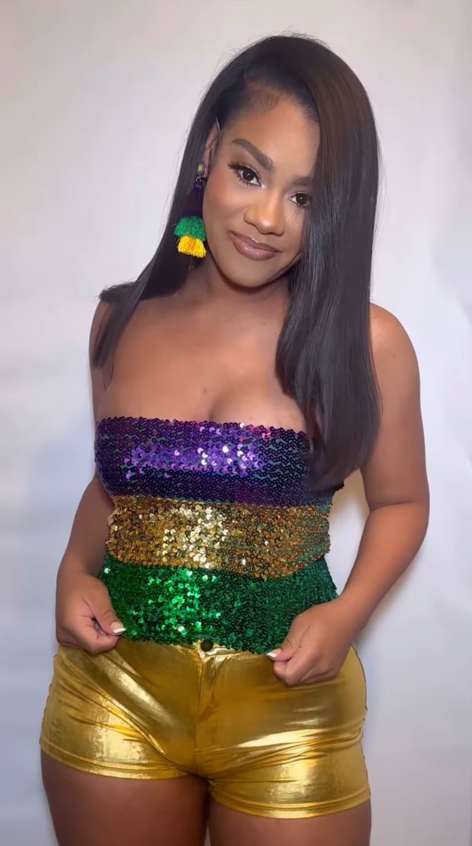 Mardi Gras Tube Top