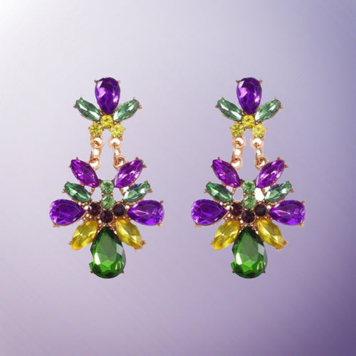 Pretty Girl Mardi Gras Earrings